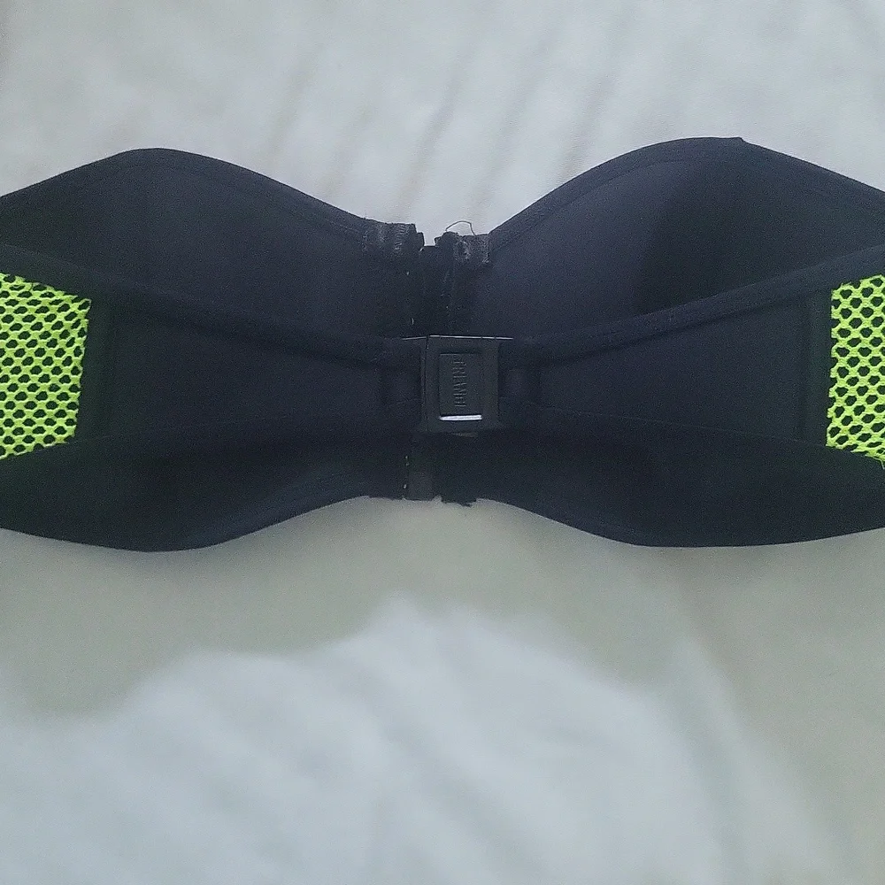 Triangl Swimwear Black/Neon Green Bikini Set